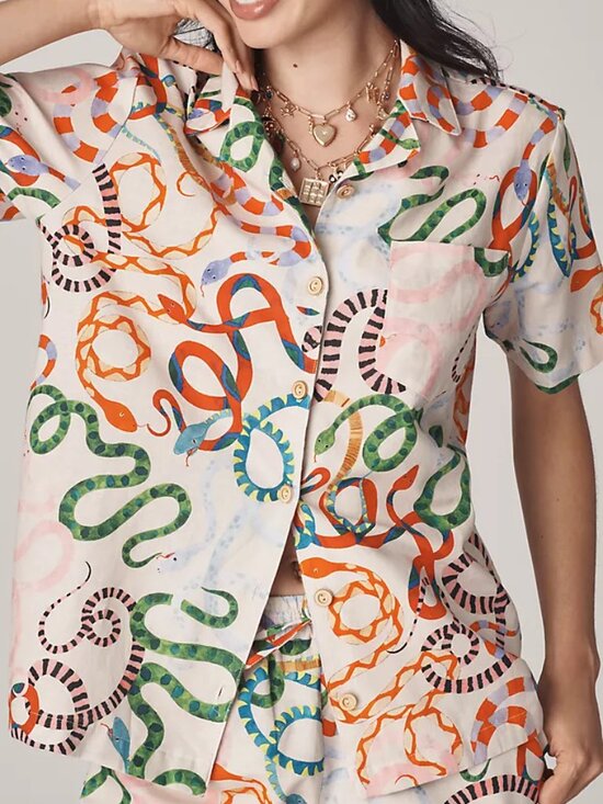 Rachel Antonoff Tops - Rachel Antonoff James Shirt - Snakes